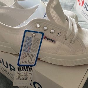 Superga white canvas sneaker